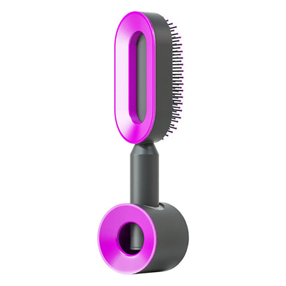 Self Cleaning Anti Static Hair Brush with Scalp Massage