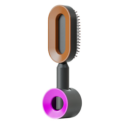Self Cleaning Anti Static Hair Brush with Scalp Massage