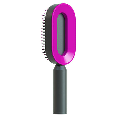 Self Cleaning Anti Static Hair Brush with Scalp Massage